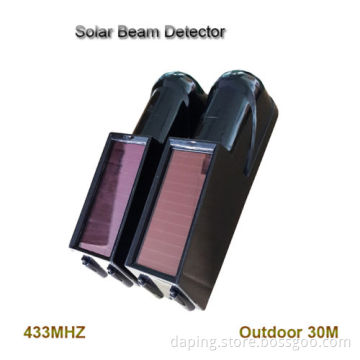 Double beams 433mhz Solar power driveway passive infrared beam detector for home security alarm